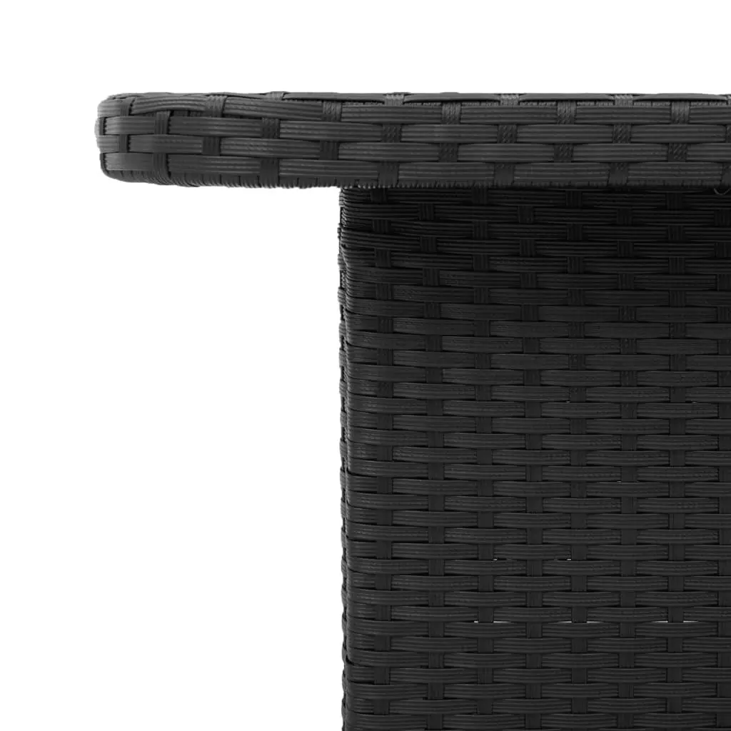 Garden Table 90x55x71cm Black Outdoor Furniture Patio Coffee Dining Table