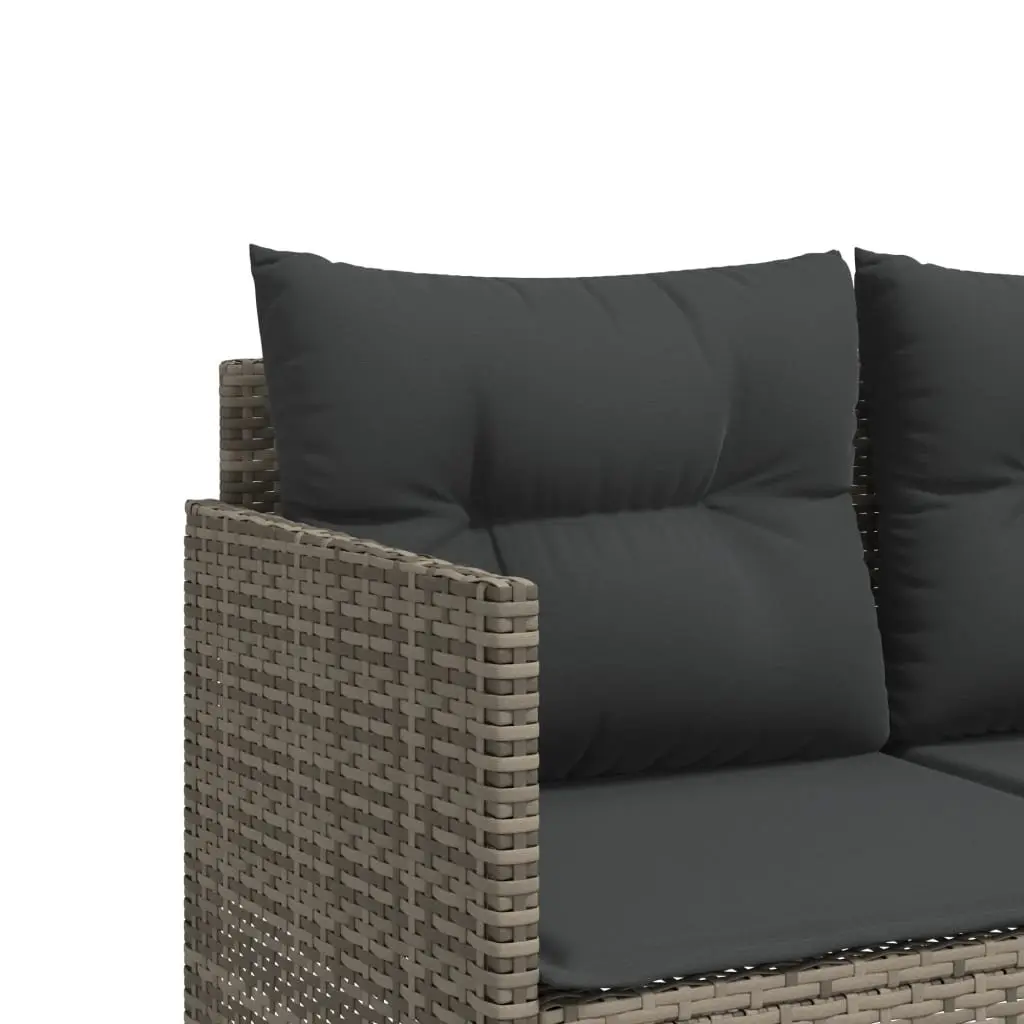 Sun Lounger with Cushions Grey Outdoor Garden Patio Recliner Chair Lounging