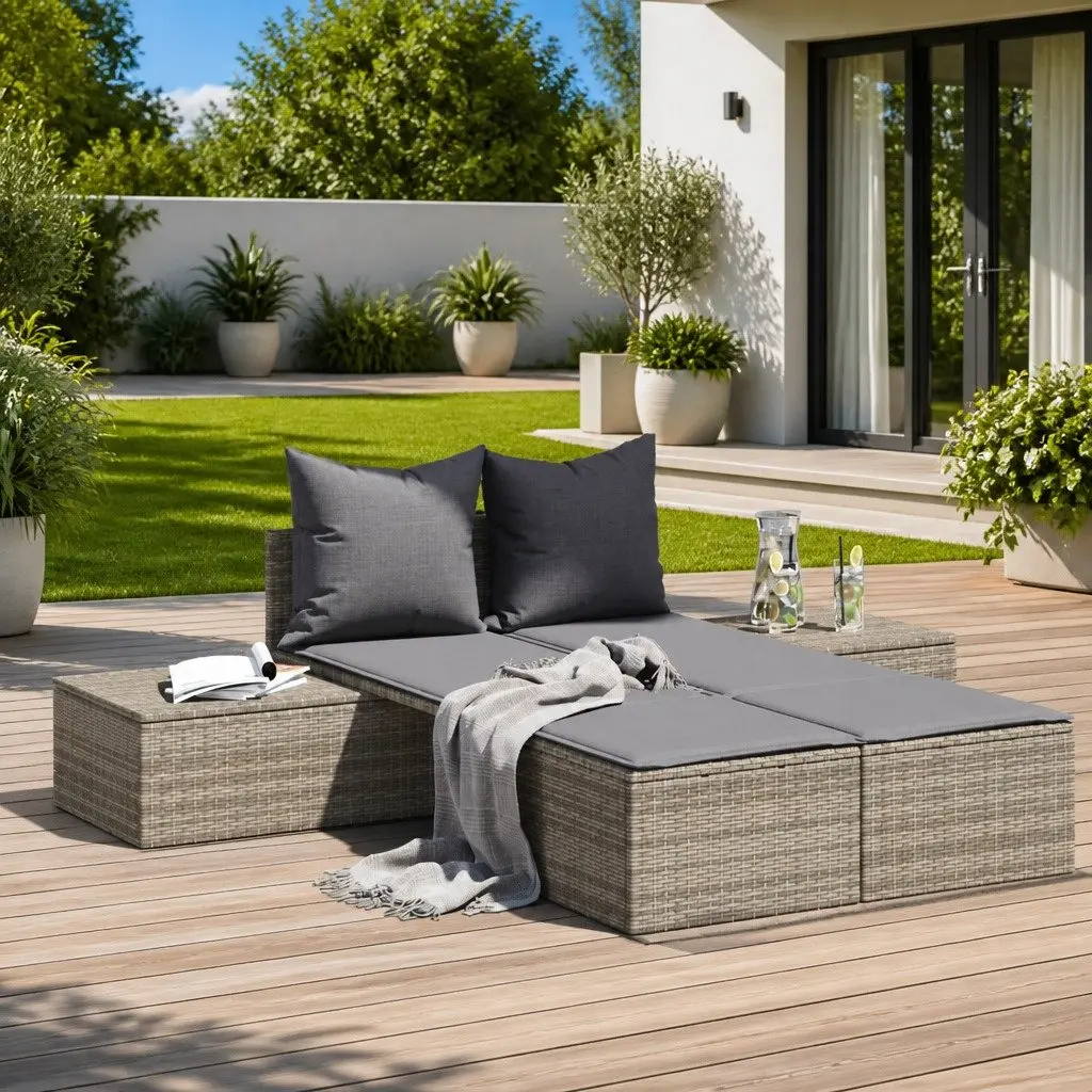 Double Sun Lounger for Outdoor Spaces
