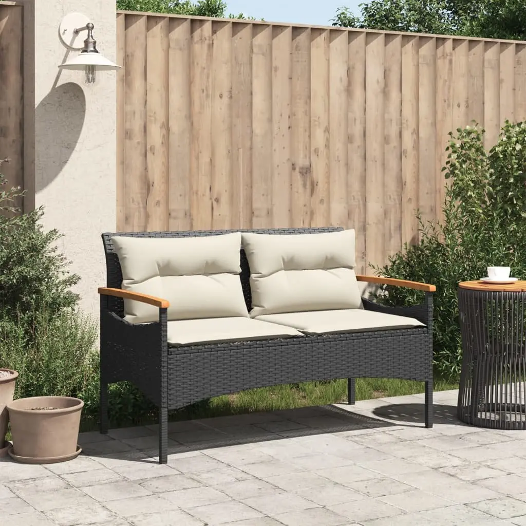Garden Bench with Cushions for Outdoor Fun