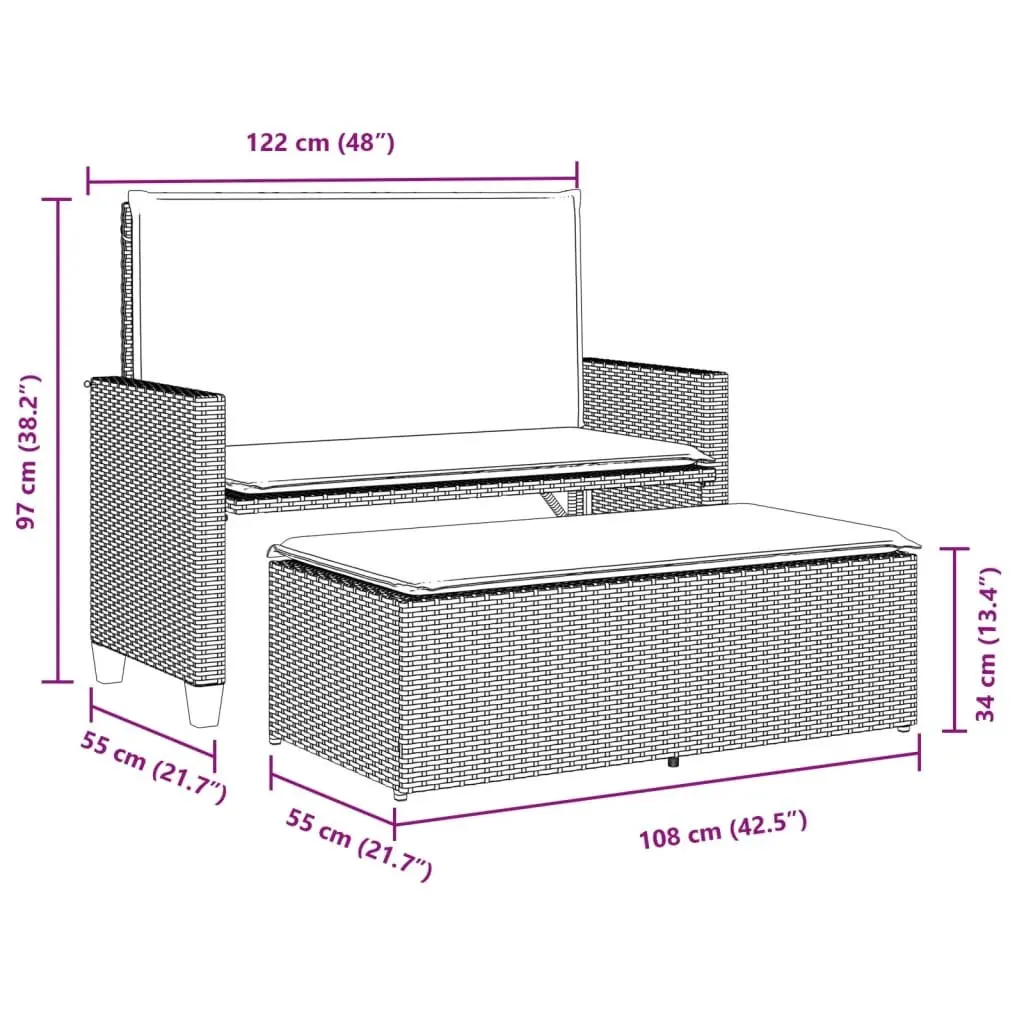 2-in-1 Loveseat Sofa Bed