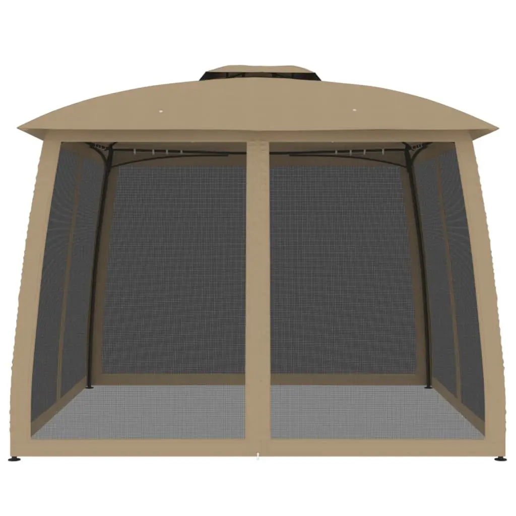 Gazebo Double Roof Mesh Walls 2.93m Outdoor Canopy Tent Garden Patio Shelter