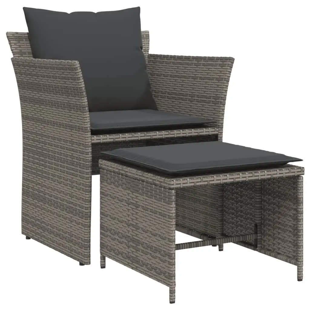 Outdoor Chair and Footstool Set
