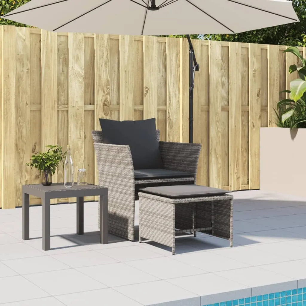 Outdoor Chair and Footstool Set