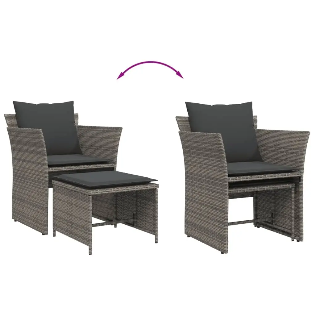 Outdoor Chair and Footstool Set