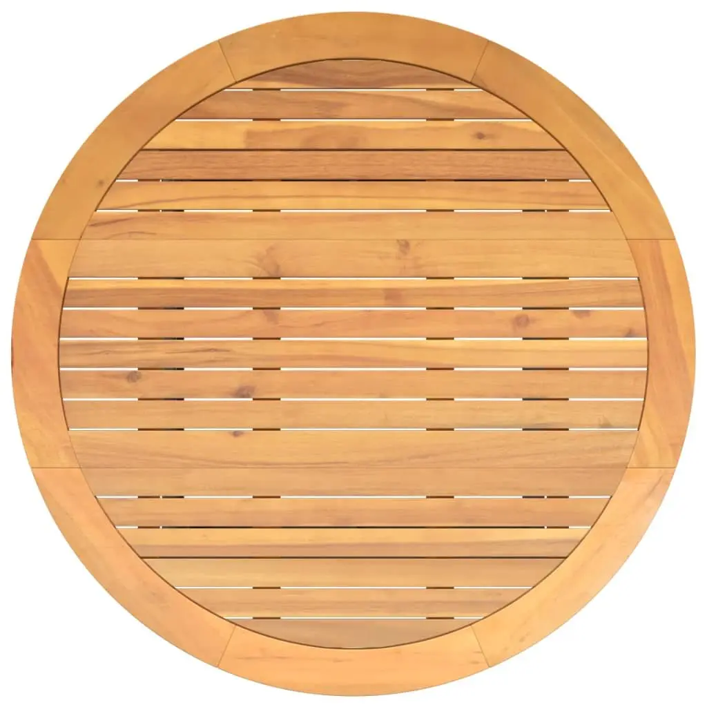 Garden Table PE Rattan Black Round 110 cm
