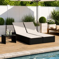 Your New Favorite Outdoor Lounger: Black Double Sun Lounger