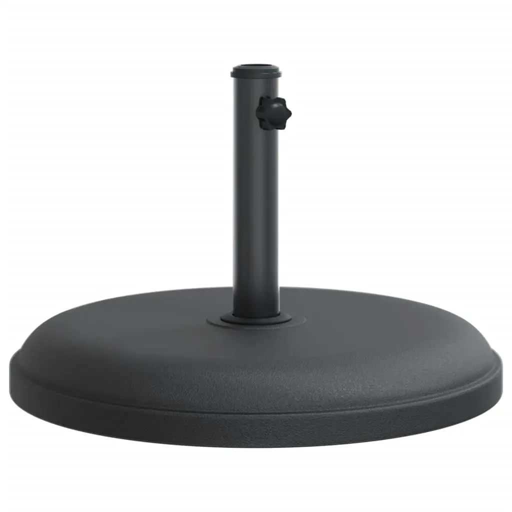 Round Parasol Base Concrete-filled 25 kg Umbrella Stand Black Pole Ø32 Ø35 Ø38 mm