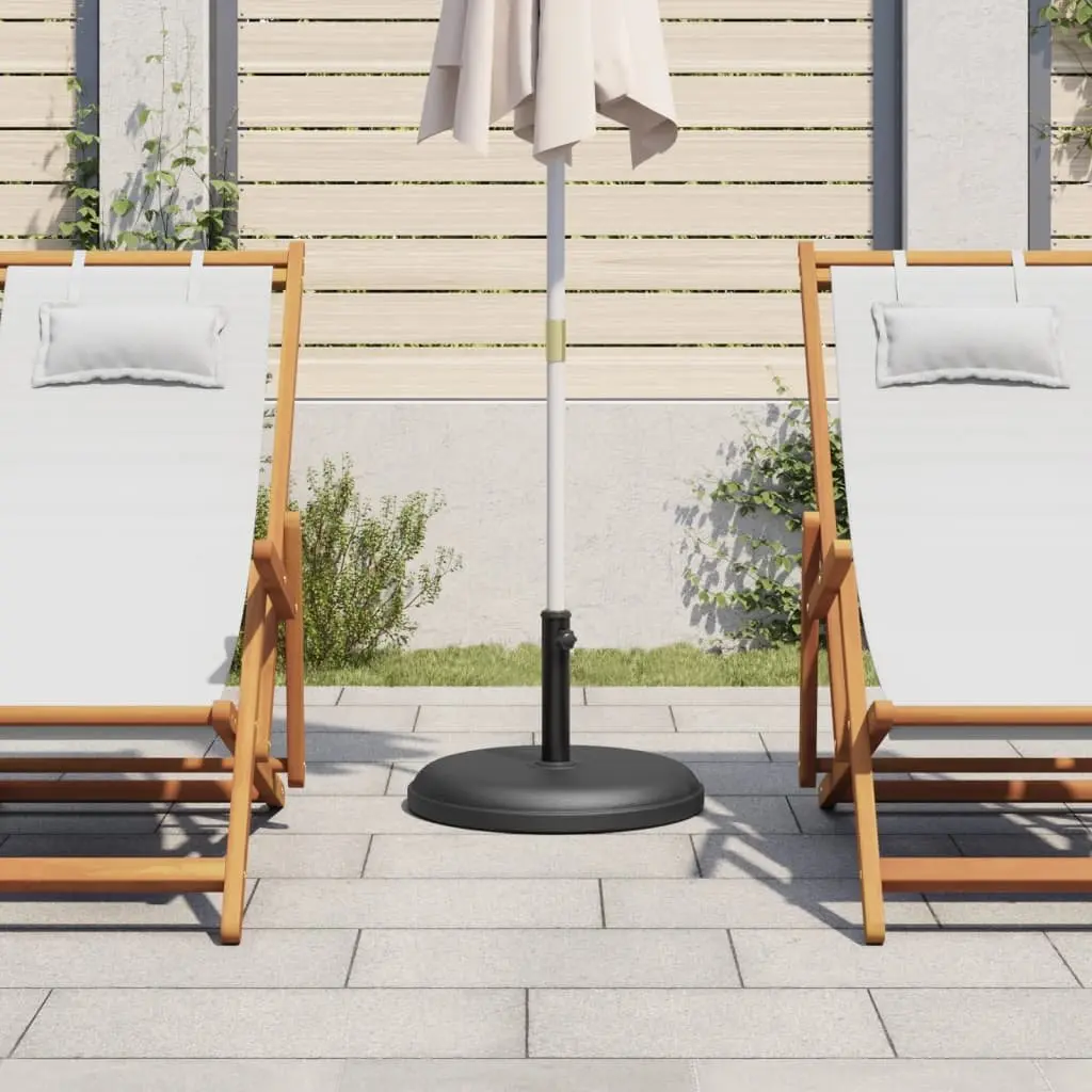 Round Parasol Base Concrete-filled 25 kg Umbrella Stand Black Pole Ø32 Ø35 Ø38 mm