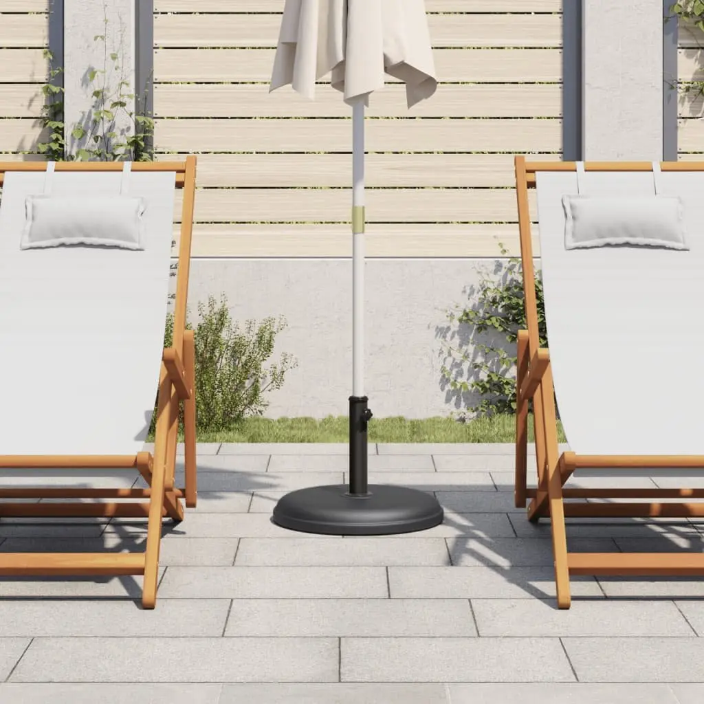Parasol Base Round Black Ø32/35/38mm Pole Umbrella Stand 15kg Stable Garden