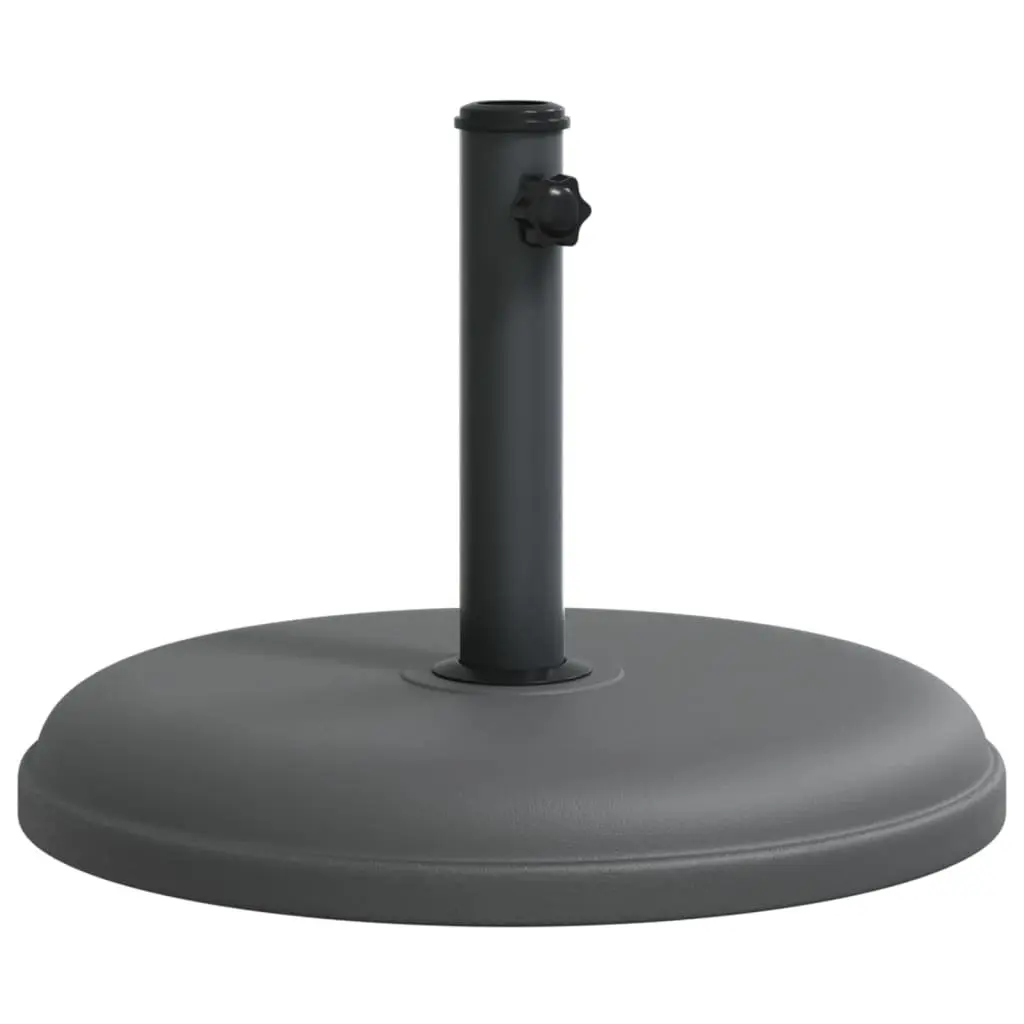 Grey Round Umbrella Stand 15kg Weight Capacity Stable Base Fits 32mm 35mm 38mm Poles