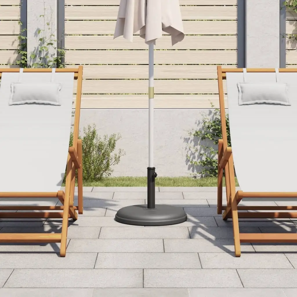 Grey Round Umbrella Stand 15kg Weight Capacity Stable Base Fits 32mm 35mm 38mm Poles