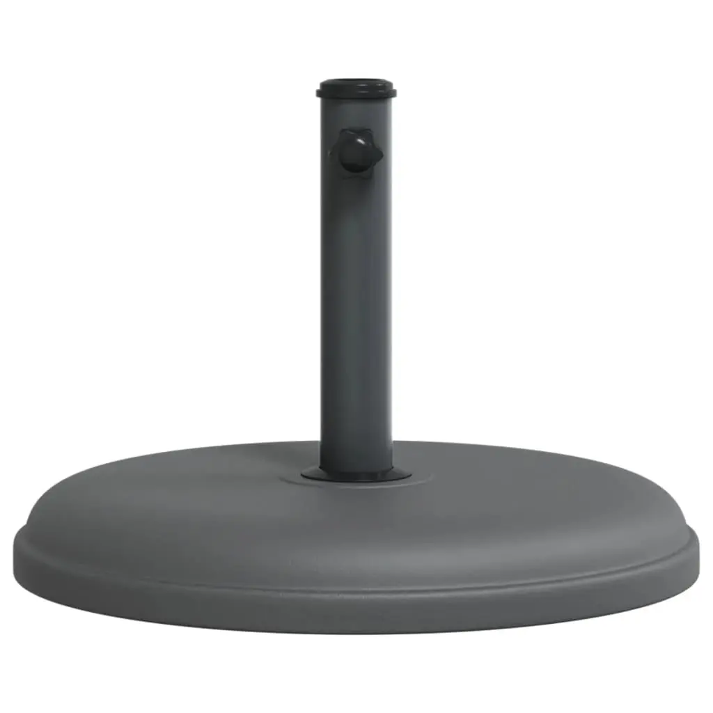 Grey Round Umbrella Stand 15kg Weight Capacity Stable Base Fits 32mm 35mm 38mm Poles