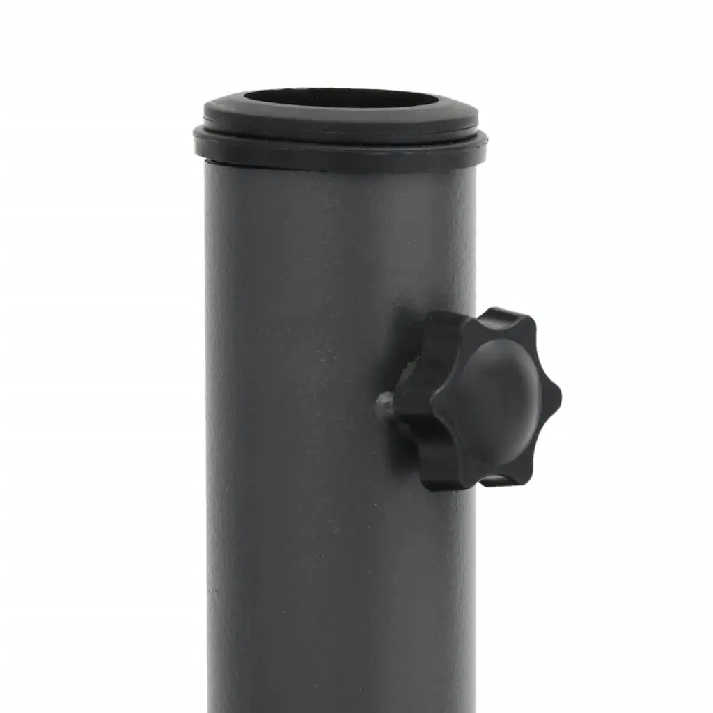 Grey Round Umbrella Stand 15kg Weight Capacity Stable Base Fits 32mm 35mm 38mm Poles