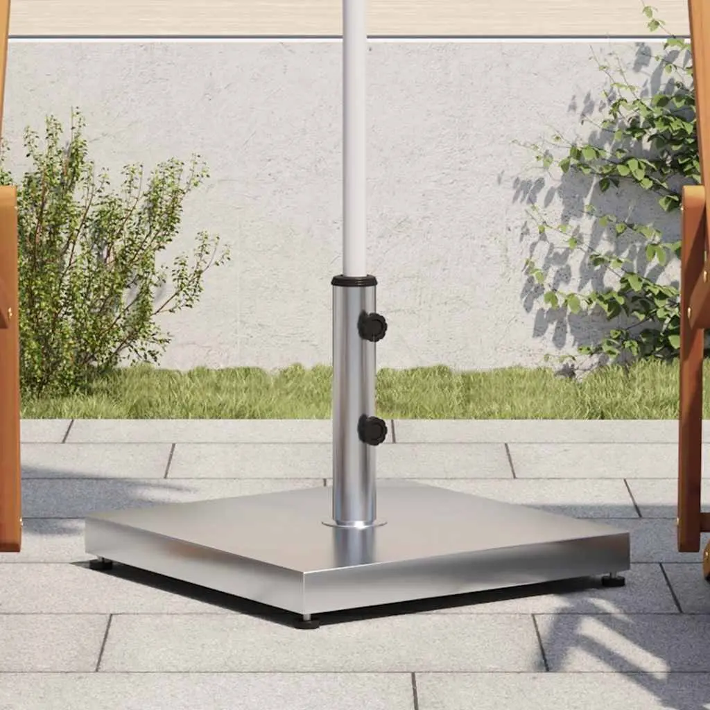 Parasol Base Square 28kg Stable Umbrella Stand with Adaptors 32mm 38mm 48mm