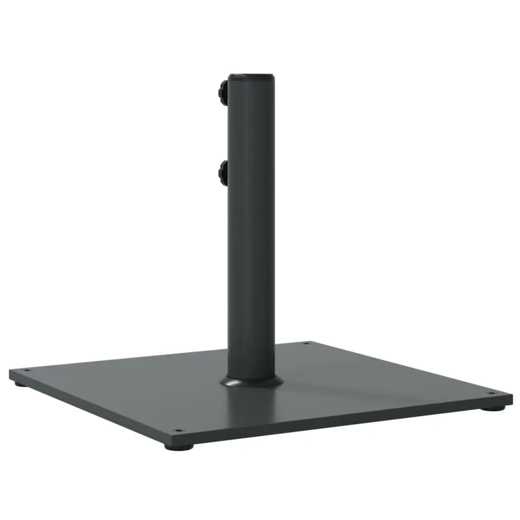 Parasol Base Square Grey Umbrella Stand with 3 Pole Adapters for Ø32 38 48mm Poles