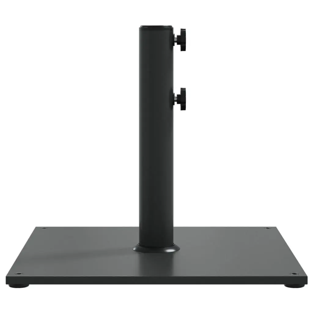 Parasol Base Square Grey Umbrella Stand with 3 Pole Adapters for Ø32 38 48mm Poles