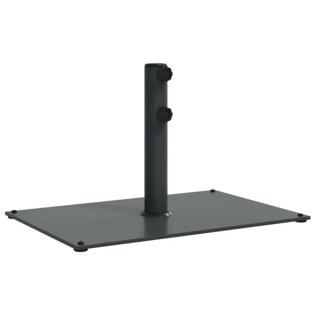 Parasol Base Grey Rectangular Umbrella Stand 15kg Fits 32 38 48mm Poles