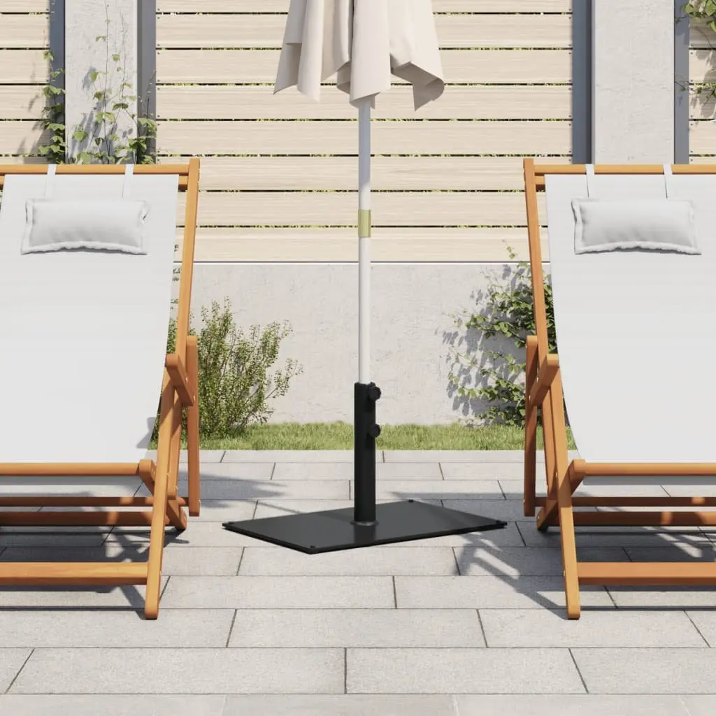 Parasol Base Grey Rectangular Umbrella Stand 15kg Fits 32 38 48mm Poles