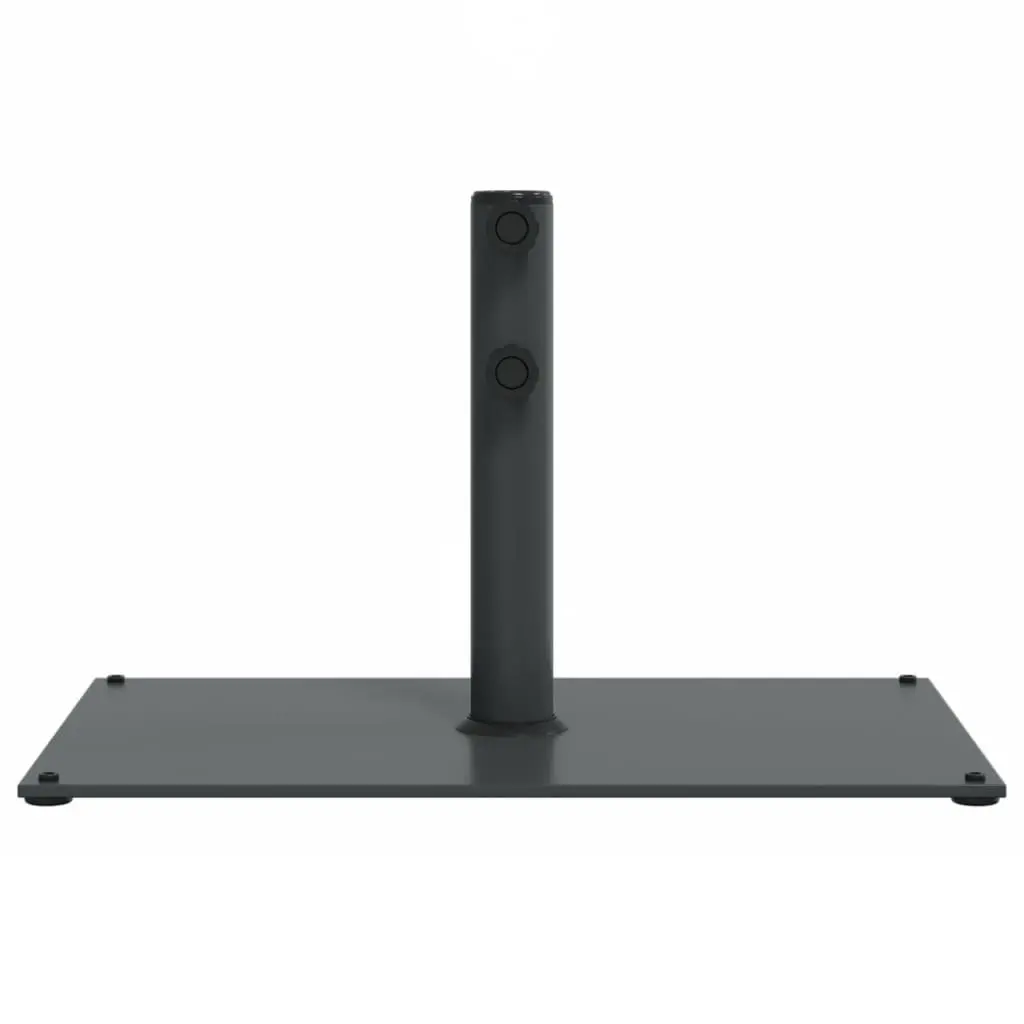 Parasol Base Grey Rectangular Umbrella Stand 15kg Fits 32 38 48mm Poles