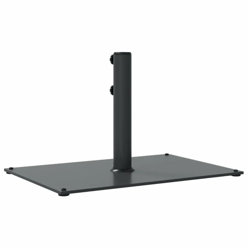 Parasol Base Grey Rectangular Umbrella Stand 15kg Fits 32 38 48mm Poles