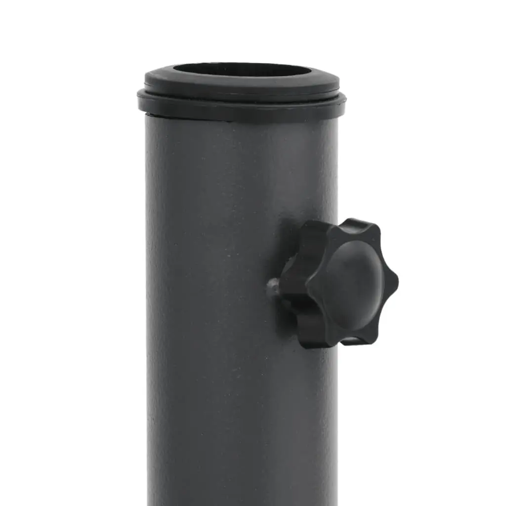 Parasol Base Grey Rectangular Umbrella Stand 15kg Fits 32 38 48mm Poles