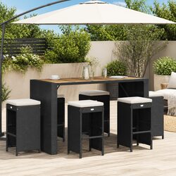 Friendly Outdoor Bar Stools Set of 6 with Cushions