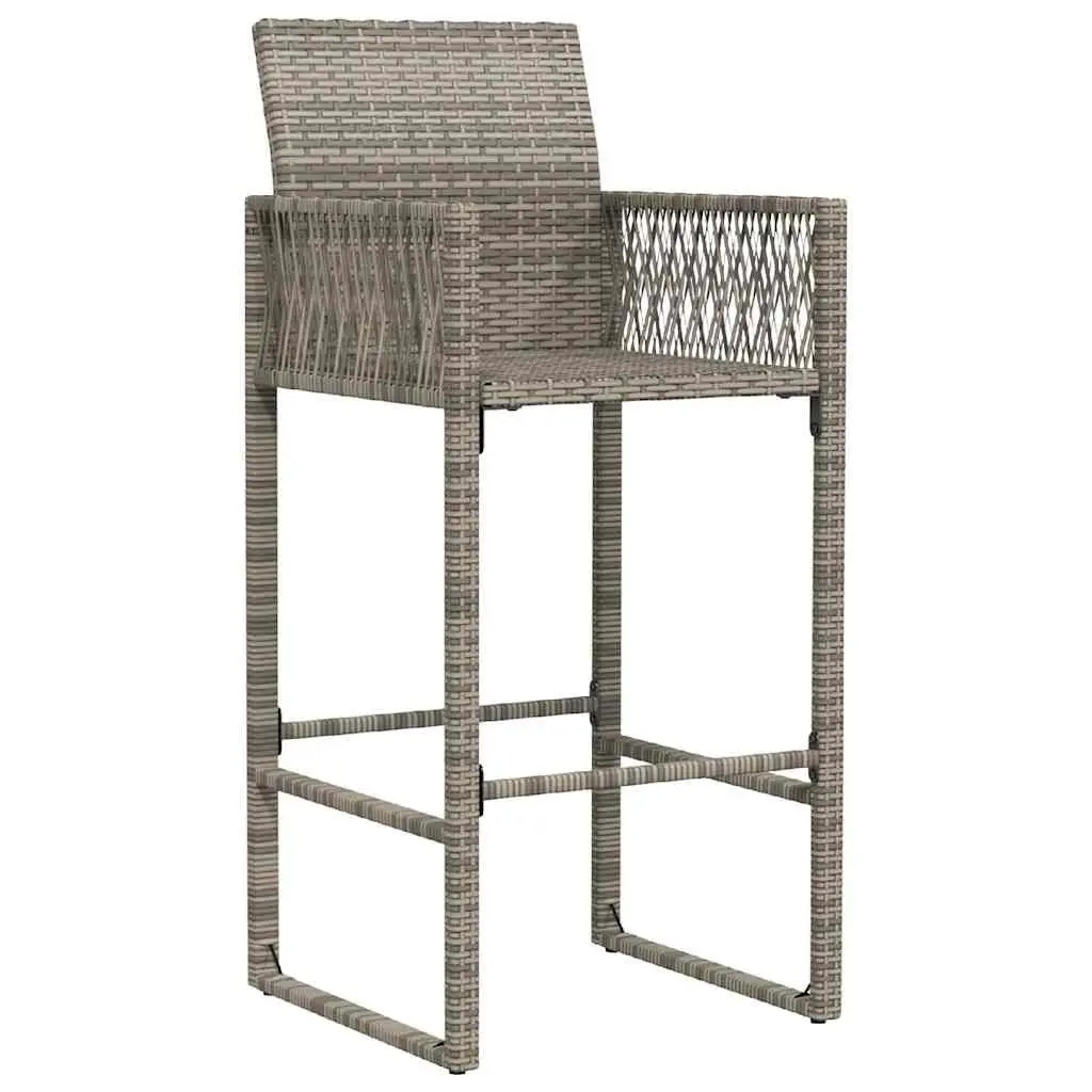 Grey Outdoor Bar Stools Set of 2