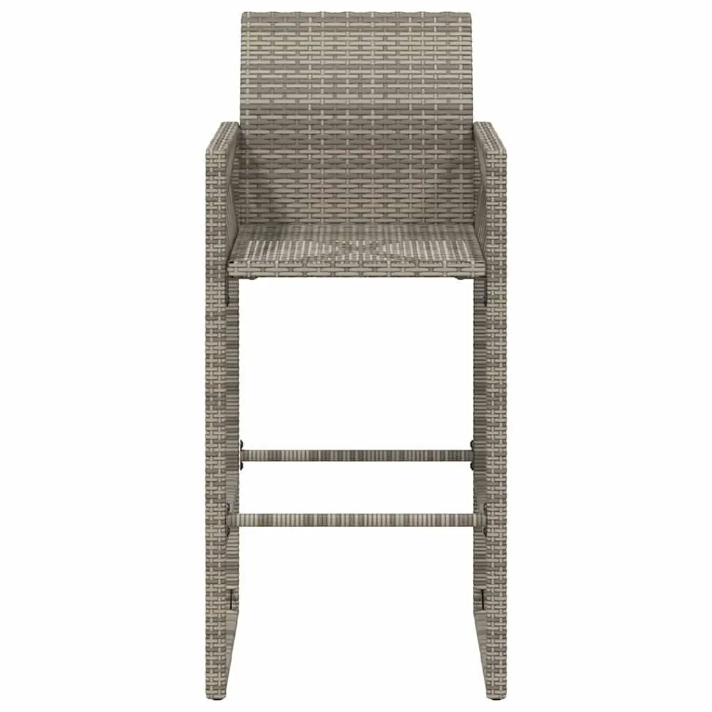 Grey Outdoor Bar Stools Set of 2