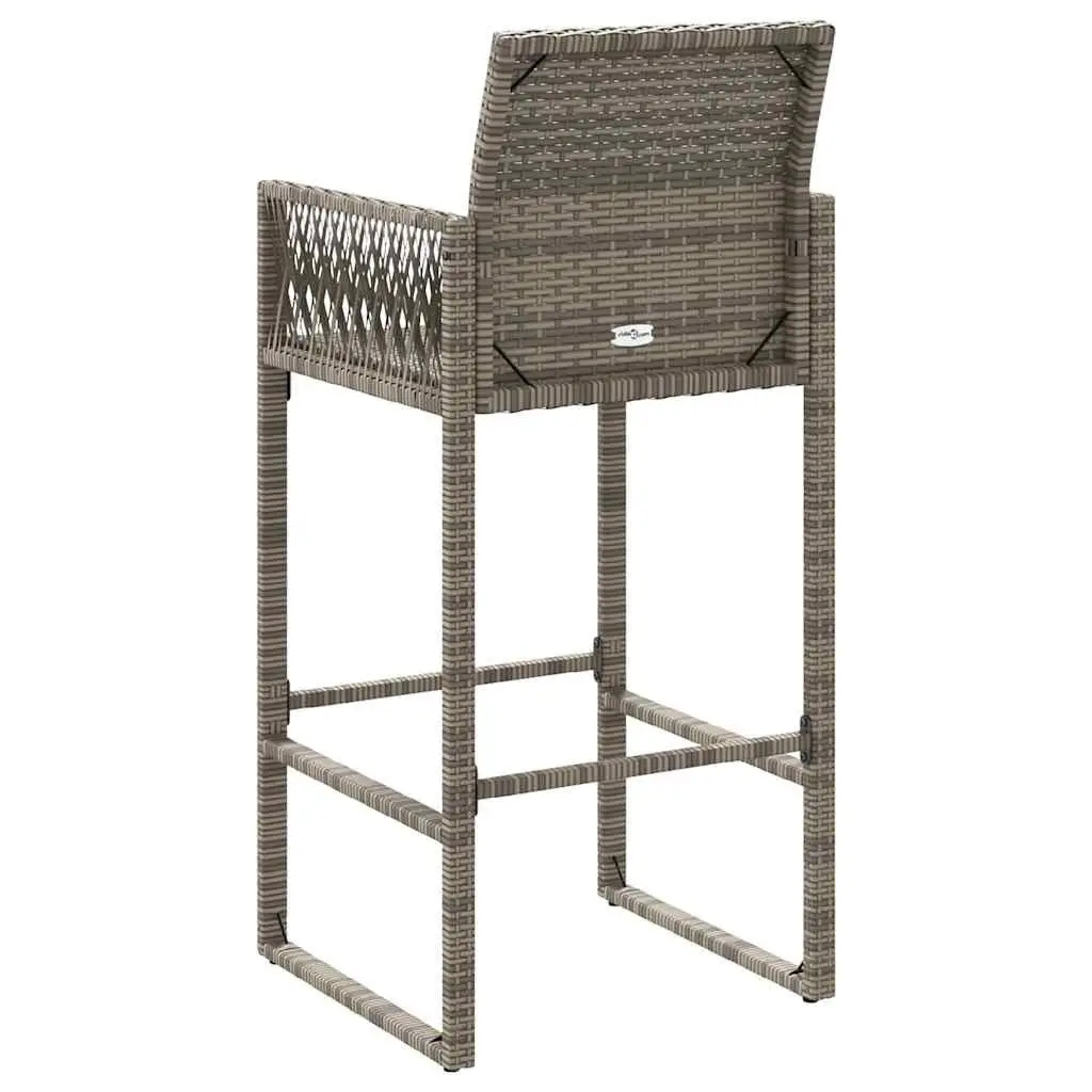 Grey Outdoor Bar Stools Set of 2