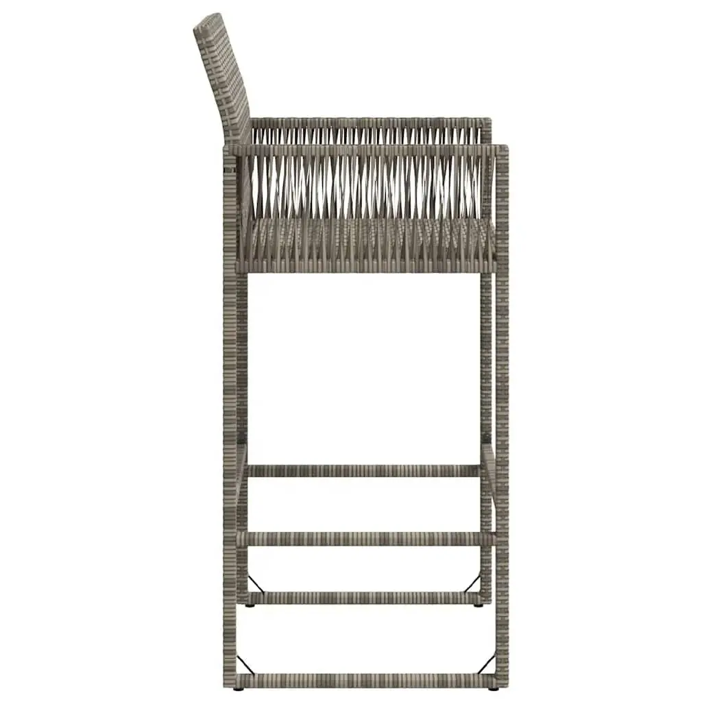 Grey Outdoor Bar Stools Set of 2