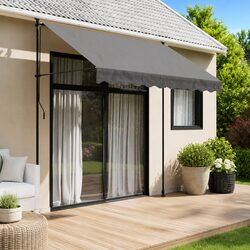 Versatile Anthracite Retractable Awning 250x150 cm