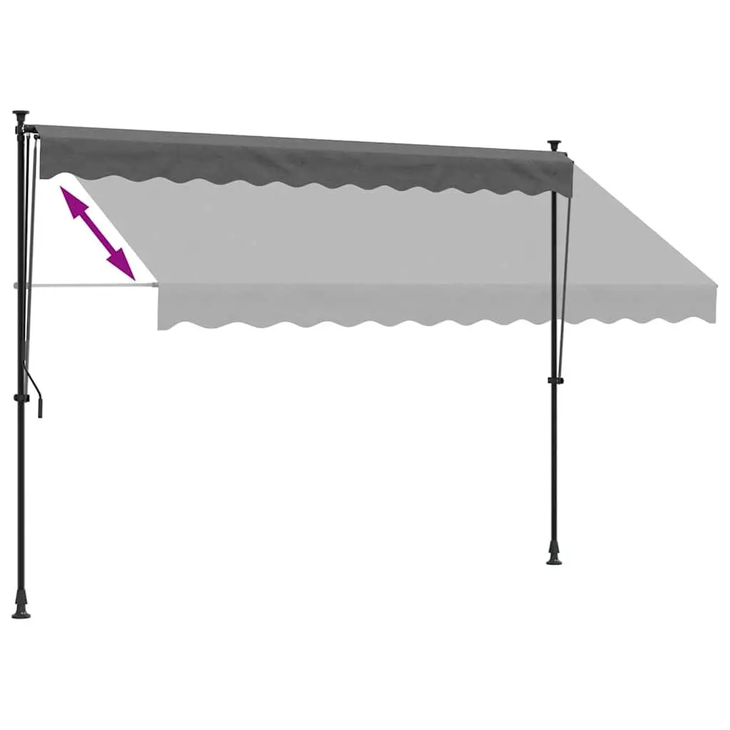 Retractable Awning Steel Frame Crank Handle 300x150cm