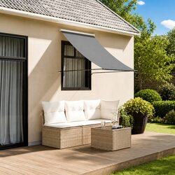 Retractable Awning Anthracite 100x150 cm Patio Shade Window Door Outdoor Garden