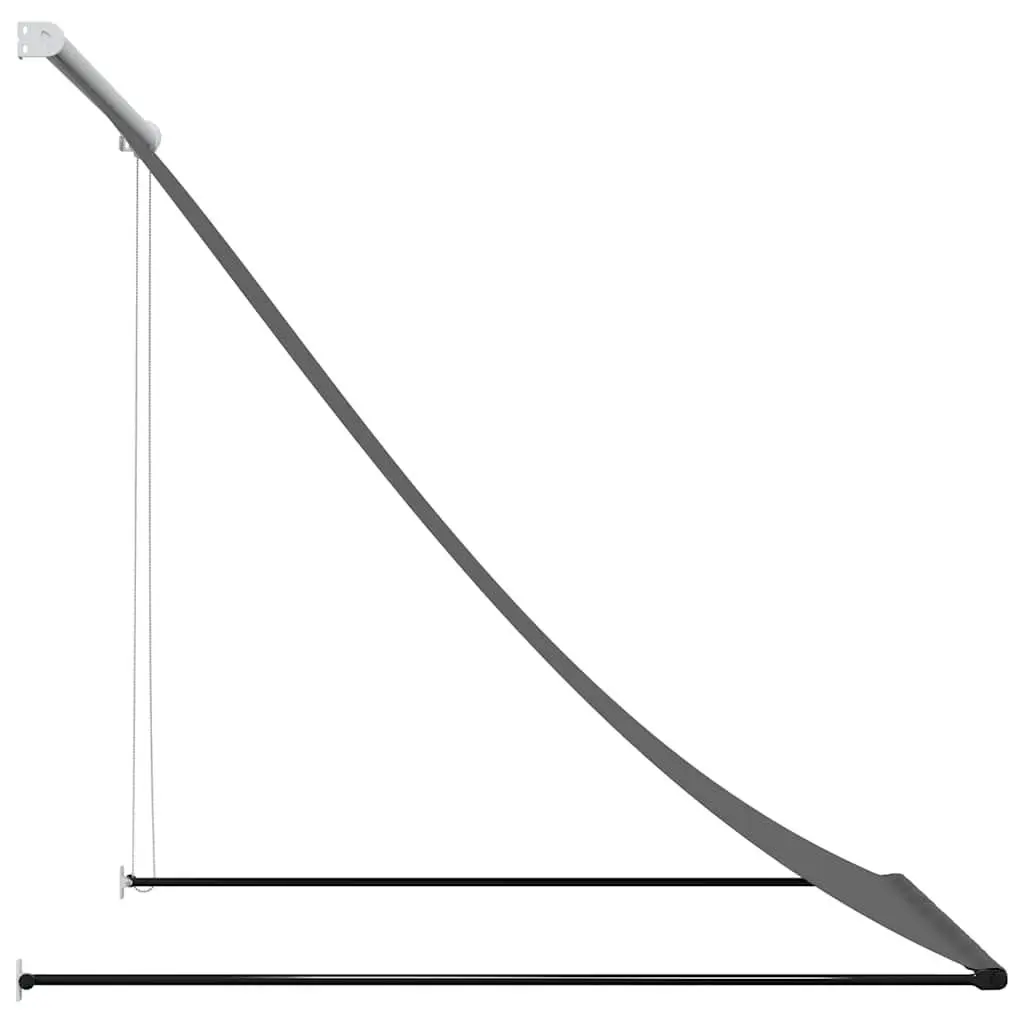 Retractable Awning Anthracite 100x150 cm Durable Steel Frame UV Resistant Fabric Outdoor Garden Shade