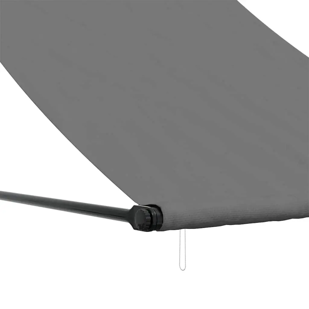 Retractable Awning Anthracite 100x150 cm Durable Steel Frame UV Resistant Fabric Outdoor Garden Shade