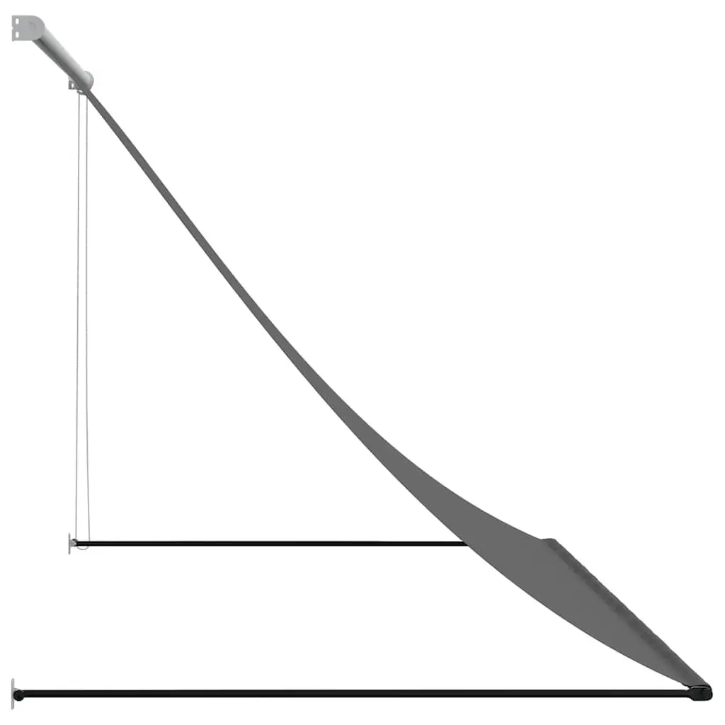Retractable Awning Steel Frame 200x150cm Outdoor Patio Shade Anthracite