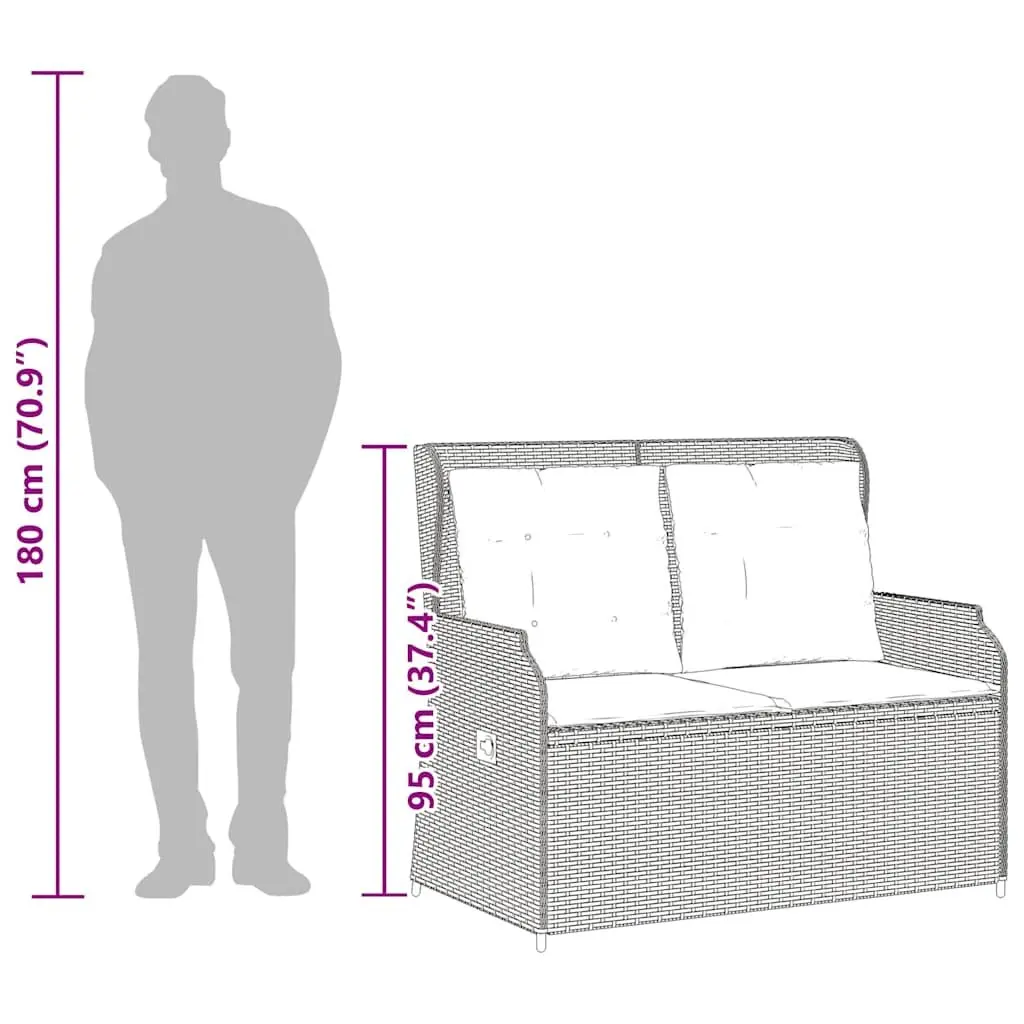 Outdoor Reclining Garden Bench