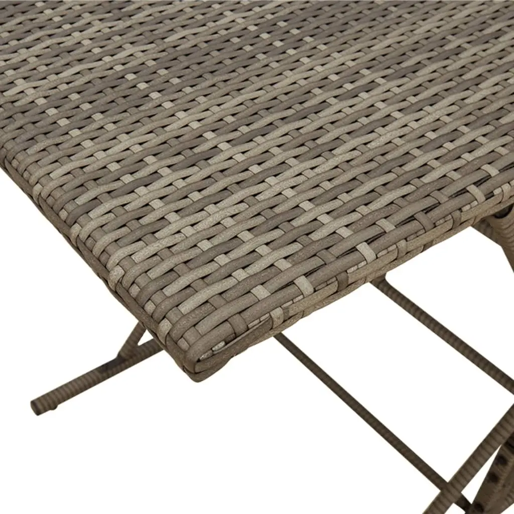 7 Piece Garden Dining Set Grey Poly Rattan Outdoor Furniture with Cushions