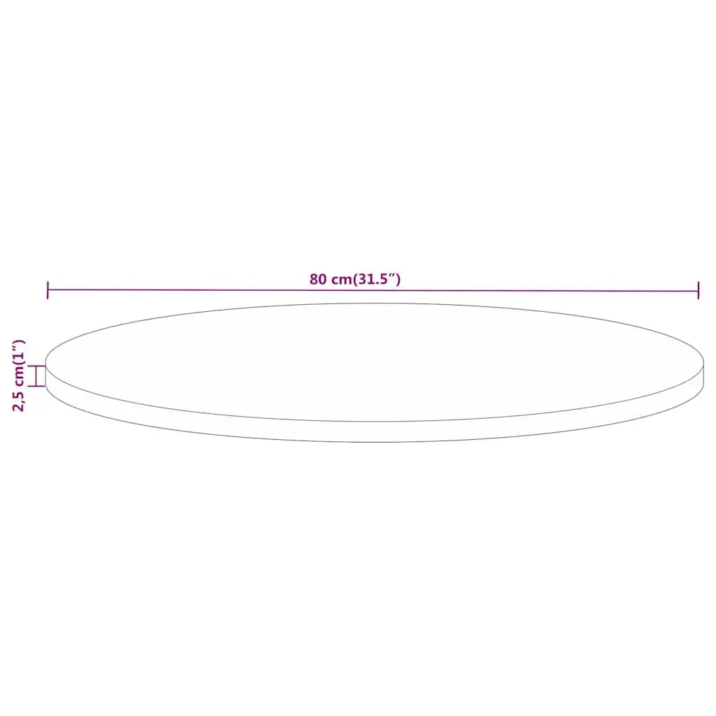 Ø 80cm Wooden Table Top
