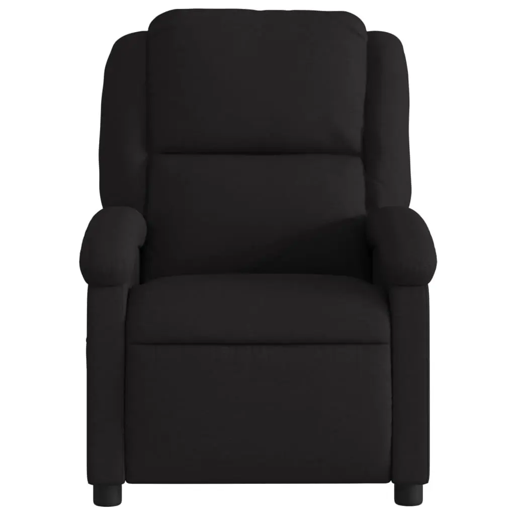 Recliner Chair in Black Fabric