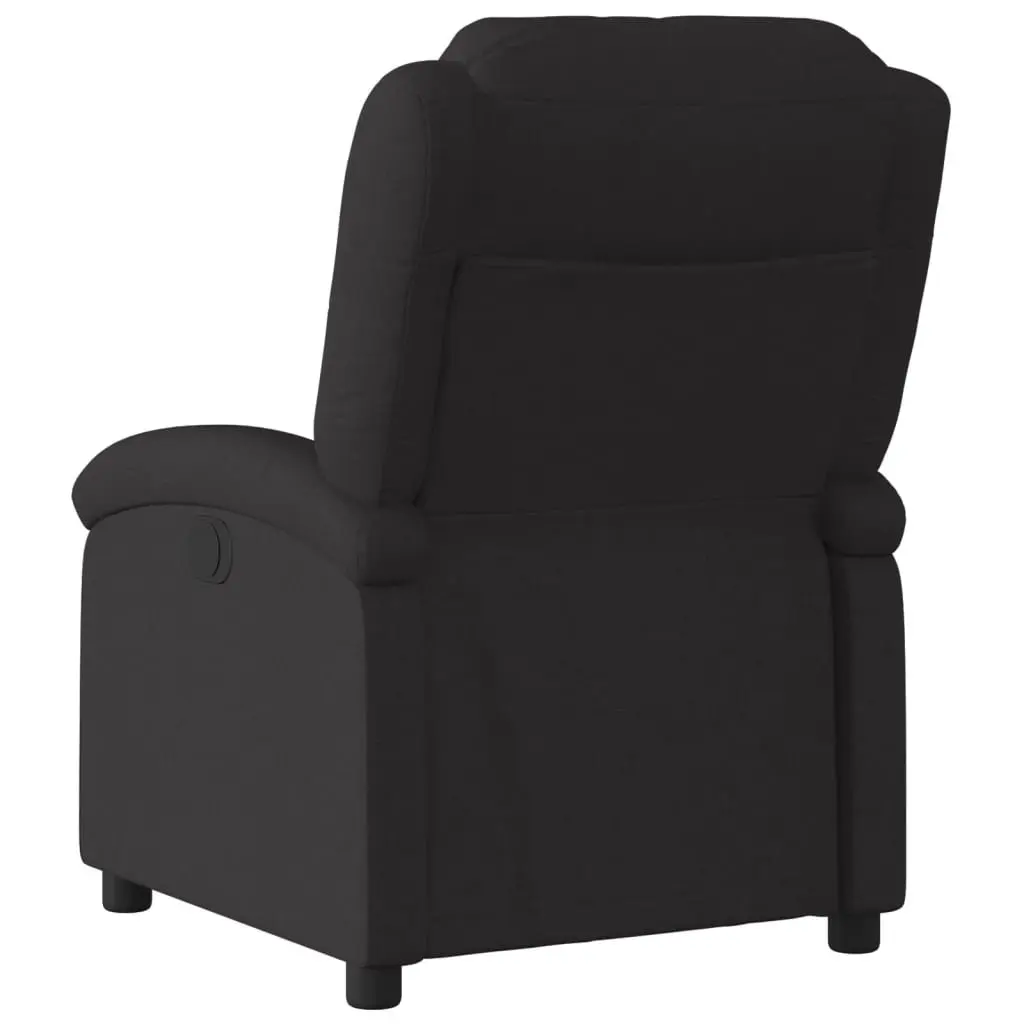 Recliner Chair in Black Fabric