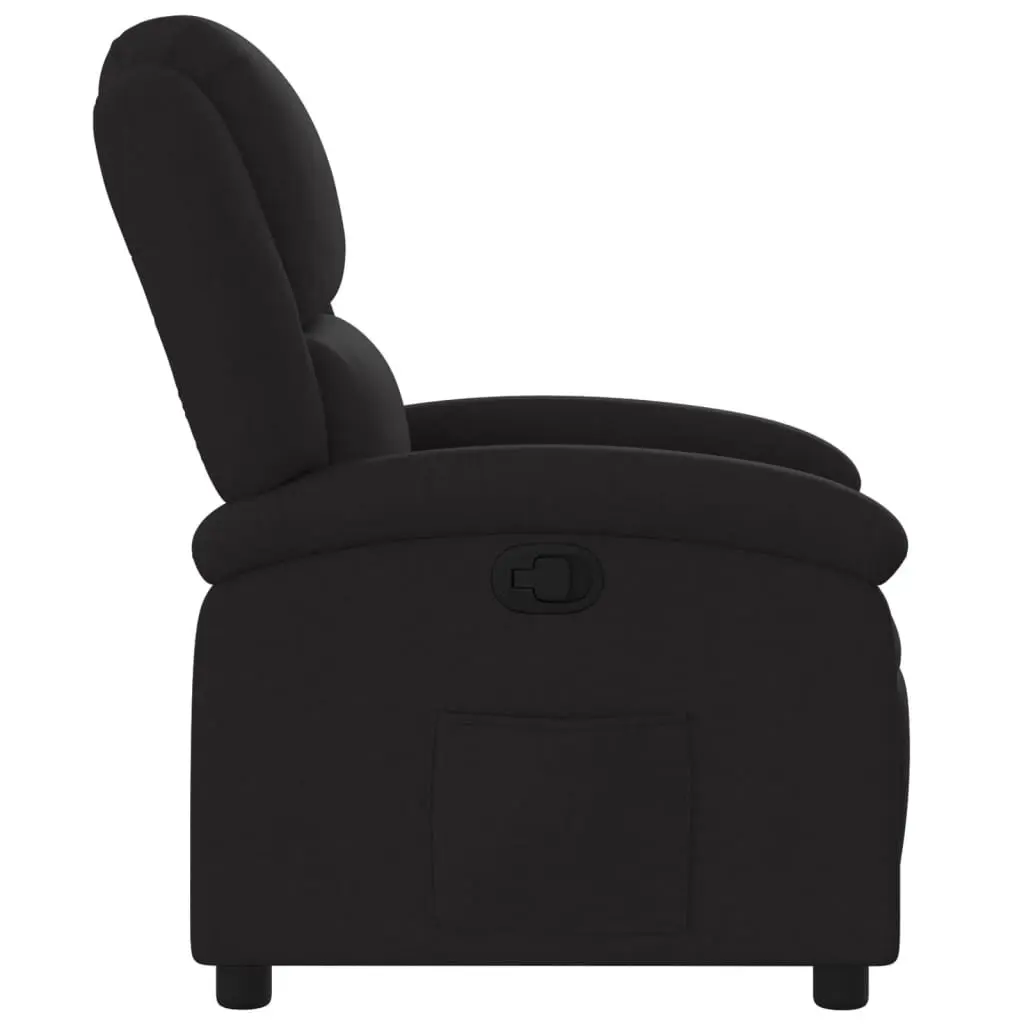 Recliner Chair in Black Fabric