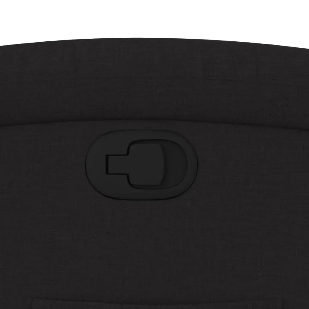 Recliner Chair in Black Fabric