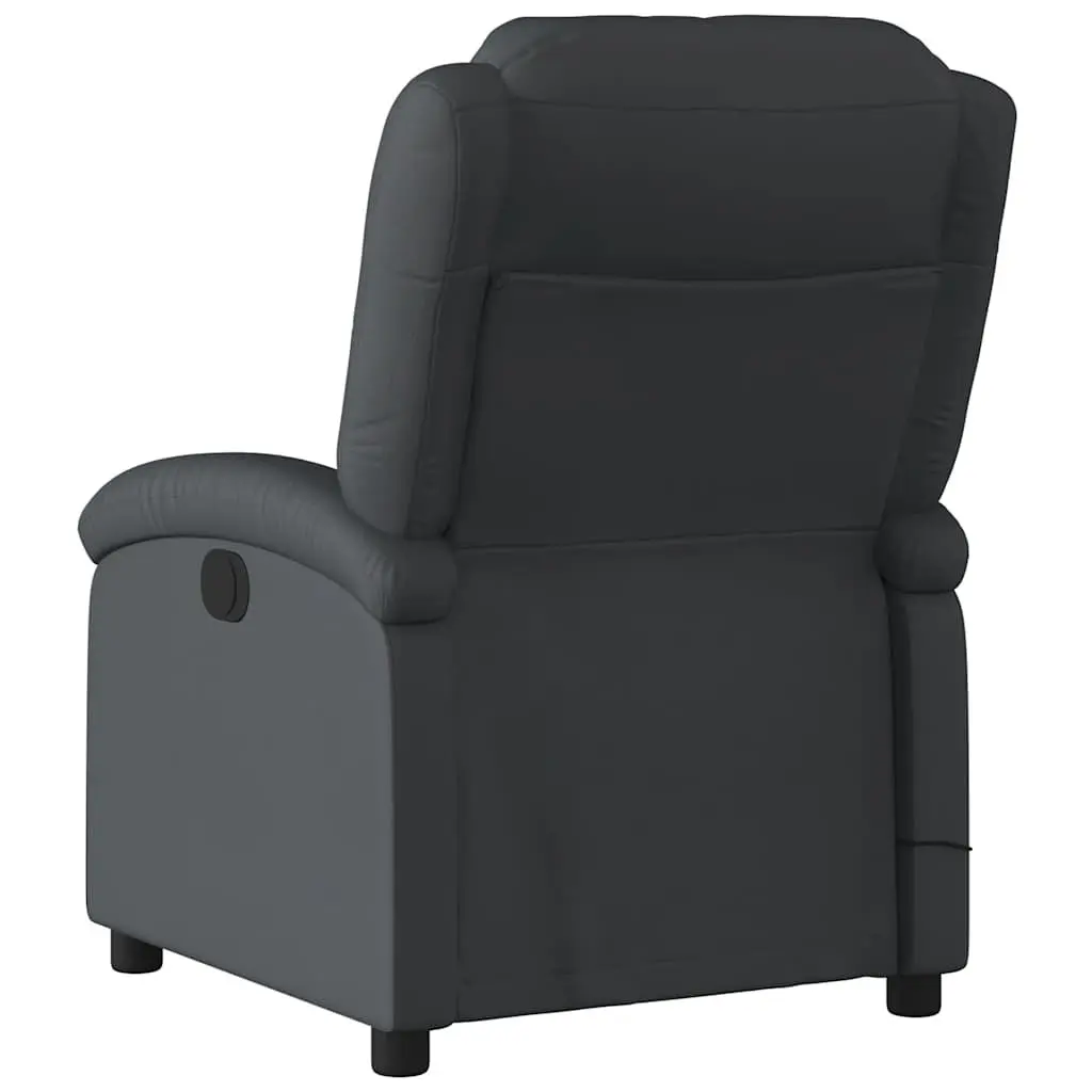 Massage Recliner Chair Black Manual Recline 135 Degree 6 Point Vibration