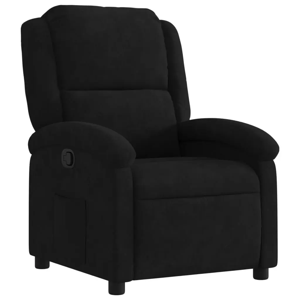 Black Velvet Recliner Chair
