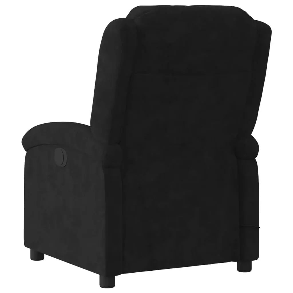 Black Velvet Recliner Chair