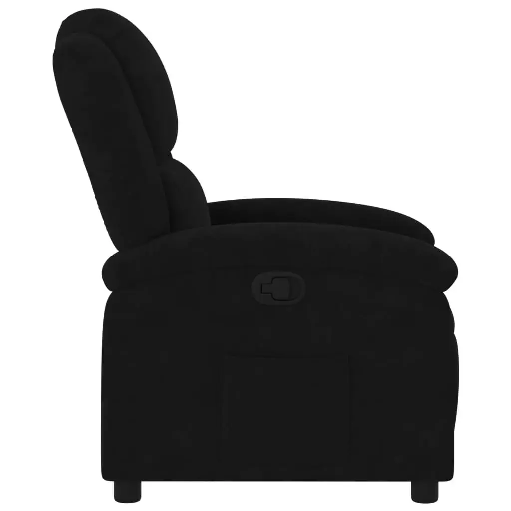 Black Velvet Recliner Chair