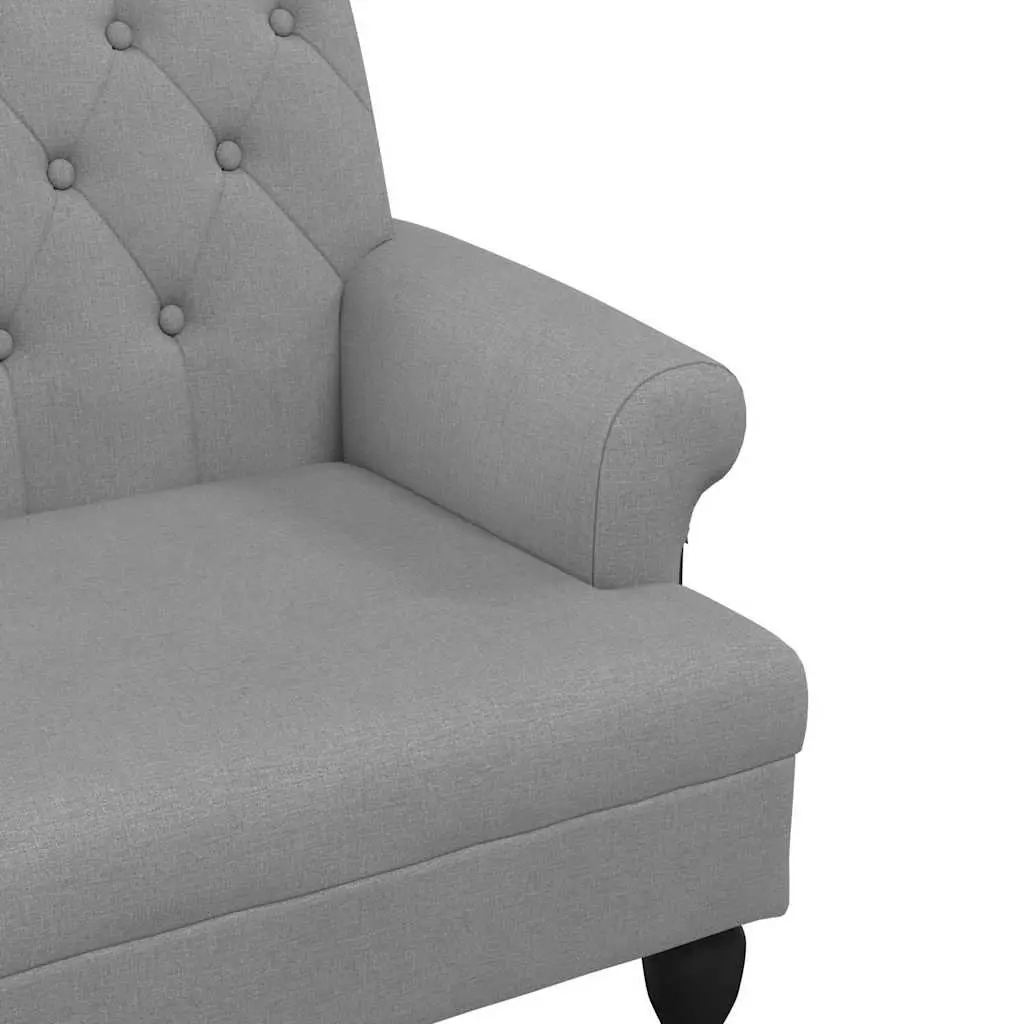 Bench Grey Padded Seating with Backrest and Armrests 120 x 62 x 75.5 cm