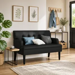 Your Ideal Black Faux Leather Bench Awaits